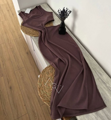 پیراهن بلند چاکدار کبریتی