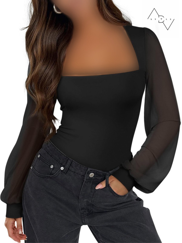 بادی لاکرا با آستین تور